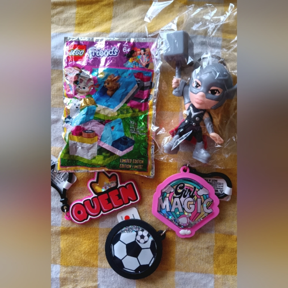 Lego Friends Pink, Blue & Green Mini Build Pack with Pink & Black Accessories